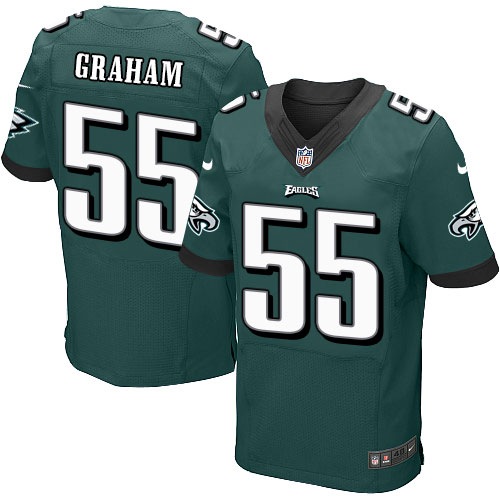 Men's Elite Brandon Graham Nike Jersey Midnight Green Home - #55 NFL Philadelphia Eagles